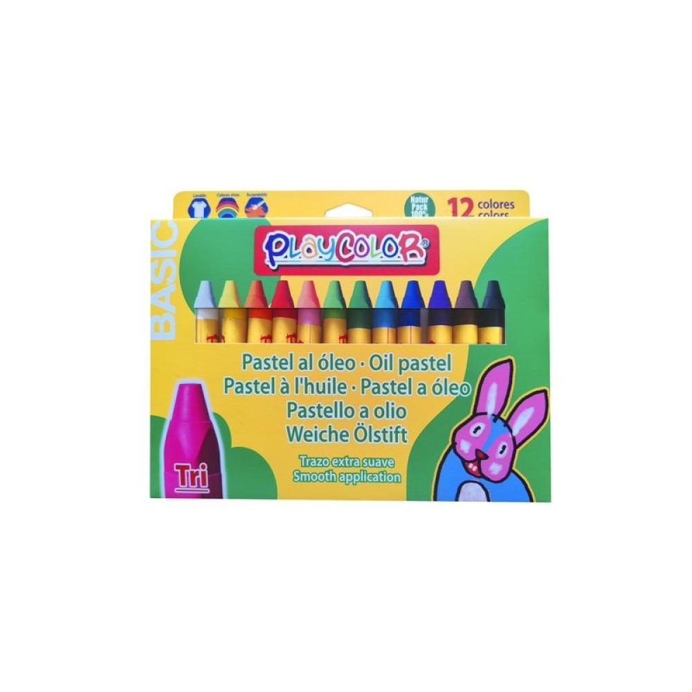 Playcolor - CERAS PASTEL INSTANT PLAY. TRI OLEO C/12