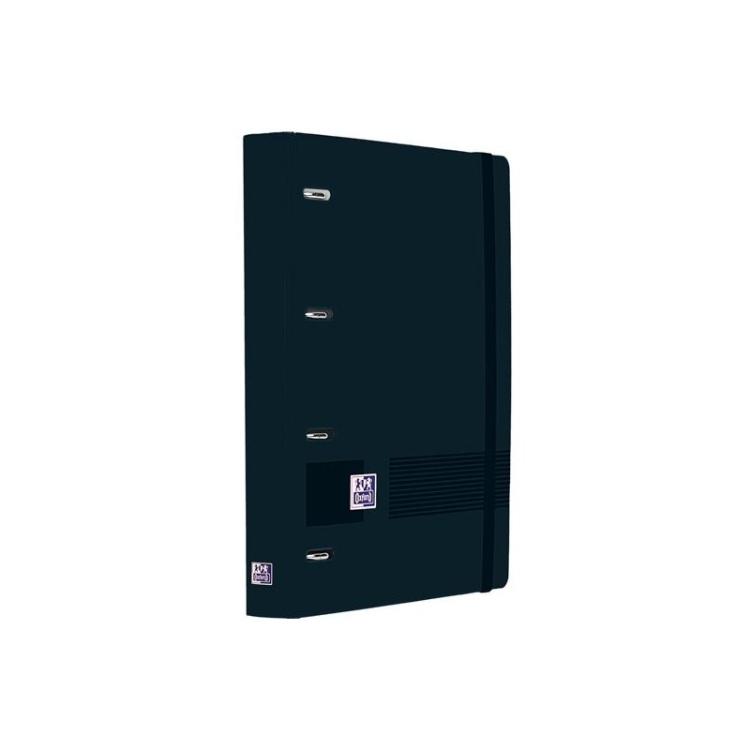 Oxford - OXFORD EUROPEANBINDER LIVE&GO CARPETA ANILLAS 4X35 A4+ C/RECAMBIO 1 LÍNEA WRITE&ERASE POLYFOAM NEGRO