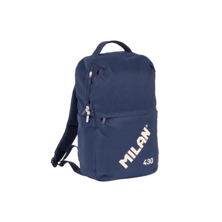 Milan - MILAN MOCHILA URBANA COMPACTA CON CIERRE DE SEGURIDAD 15L COLECCIÓN 430 SINCE 1918 AZUL