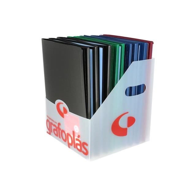 Grafoplas - GRAFOPLÁS CARPETA CON FUNDAS POLIPLÁS SOLDADAS FOLIO PP SEMIRÍGIDO OPACO C/SURTIDOS EXPOSITOR 20 UD - Color no elegi