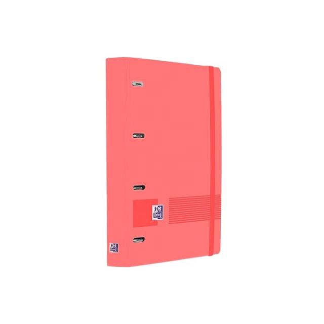 Oxford - OXFORD EUROPEANBINDER LIVE&GO CARPETA ANILLAS 4X35 A4+ C/RECAMBIO 5X5 WRITE&ERASE POLYFOAM SANDÍA 400195367 - Pack de 4