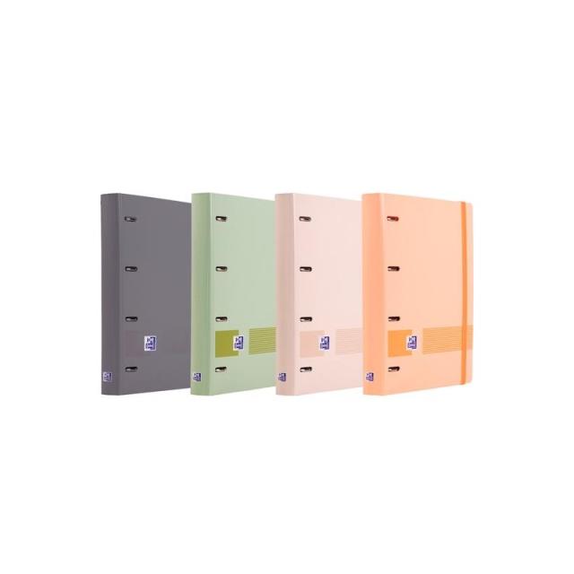 Oxford - OXFORD EUROPEANBINDER BOREAL CARPETA 4 ANILLAS 4X35 A4+ C/RECAMBIO 5X5 T/PLÁSTICO ATERCIOPELADO C/SURTIDOS - Pack de 1