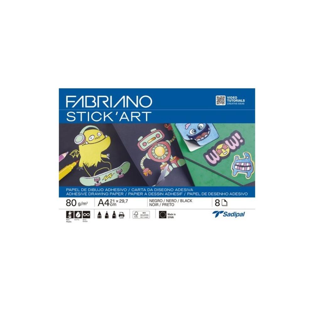 Fabriano - LAMINAS DIBUJO FABRIANO ADH. A4 NEGRO P/