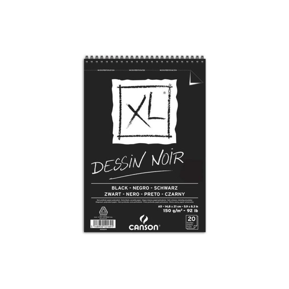 Canson - BLOC DIBUJO CANSON XL BLACK C/ESP. A5 15