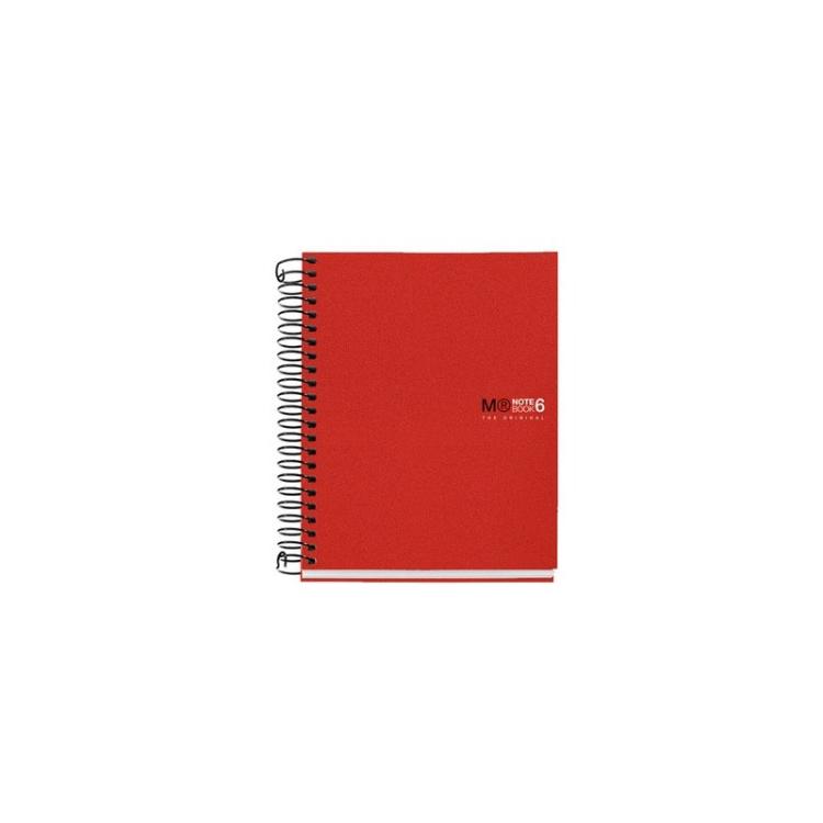 Miquelrius - BLOC MR NB-6 mic.PP A6 150h CD.5 ROJO - Pack de 5 unidades