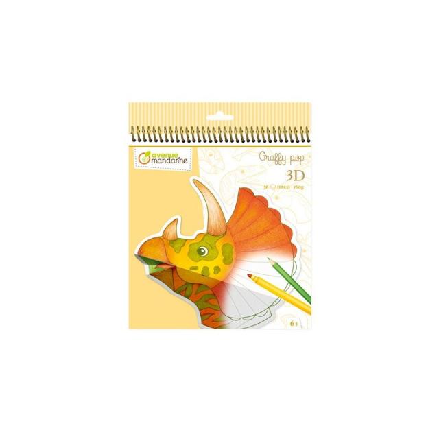 Avenue Mandarine - BLOC CLAIR. GRAFFY 3D DINOSAURIOS