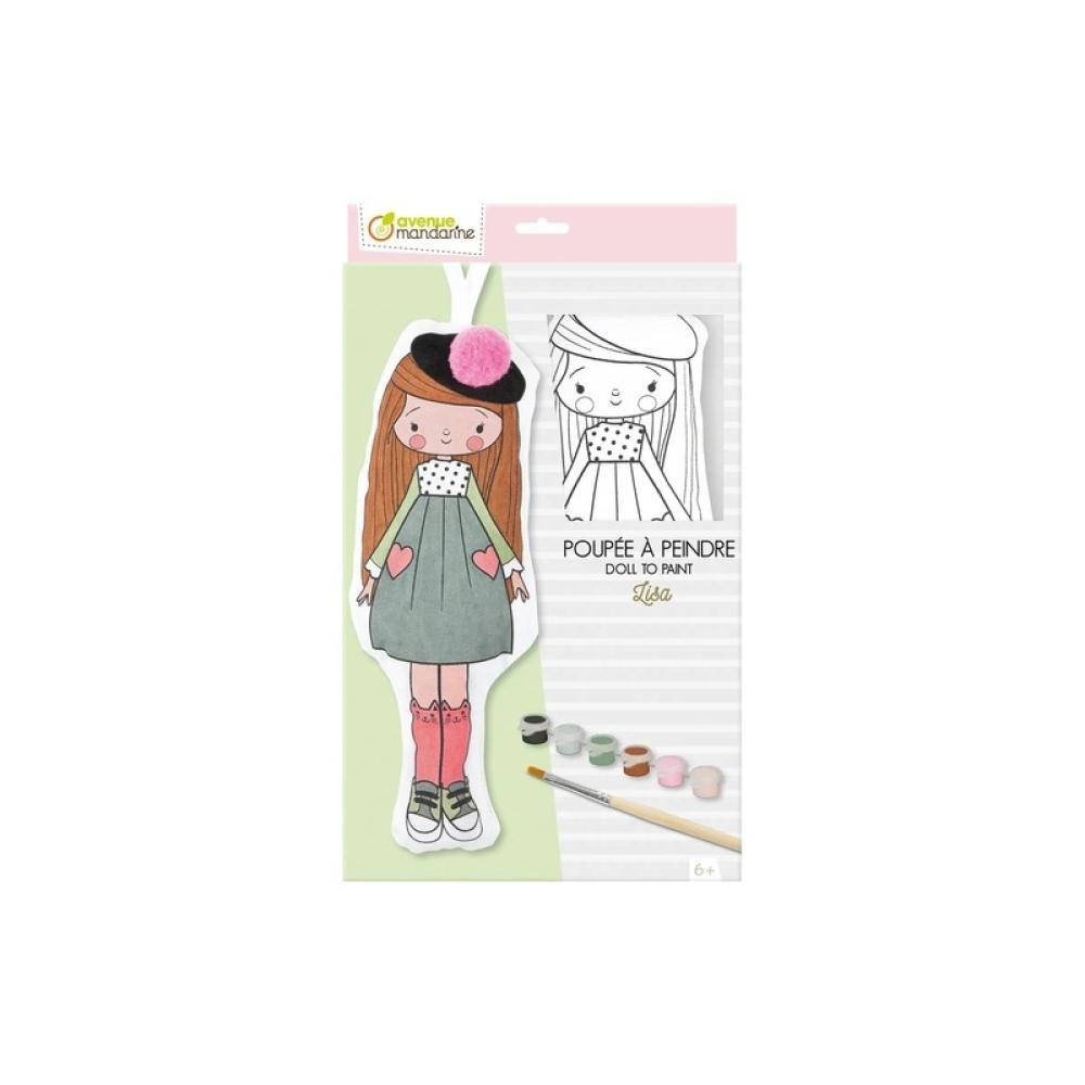 Avenue Mandarine - KIT MANU. MUÑECA PARA PINTAR LISA
