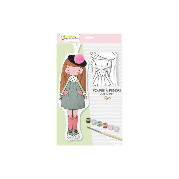 Avenue Mandarine - KIT MANU. MUÑECA PARA PINTAR LISA