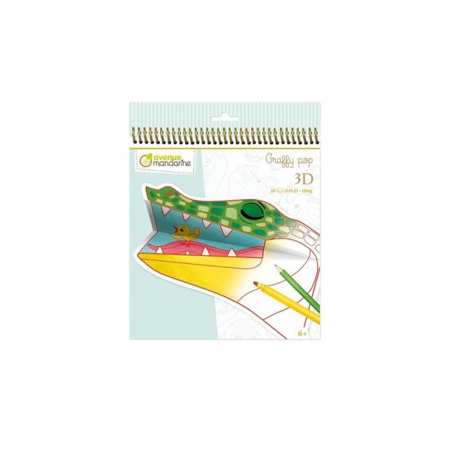 Avenue Mandarine - BLOC MANDALA CLAIR. MAND.3D ANIMALES SAB - GY107C