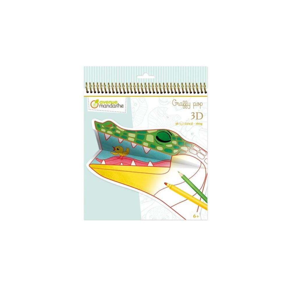 Avenue Mandarine - BLOC MANDALA CLAIR. MAND.3D ANIMALES SAB - GY107C