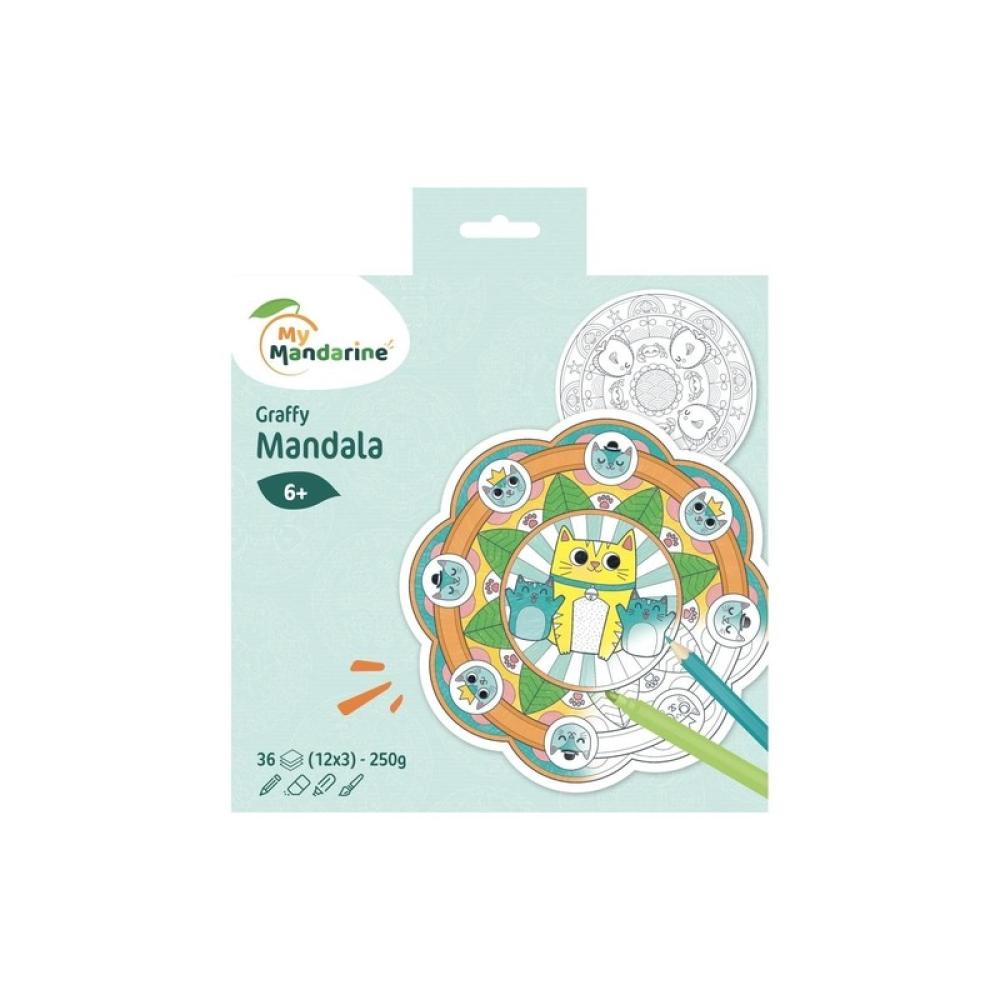 Avenue Mandarine - BLOC MANDALA CLAIR. GRAFFY MAND. ANIMALE