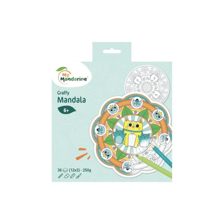 Avenue Mandarine - BLOC MANDALA CLAIR. GRAFFY MAND. ANIMALE