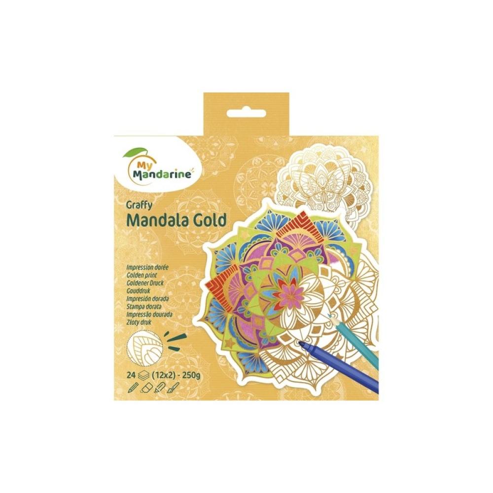 Avenue Mandarine - BLOC MANDALA CLAIR. GRAFFY MAND. DORADO