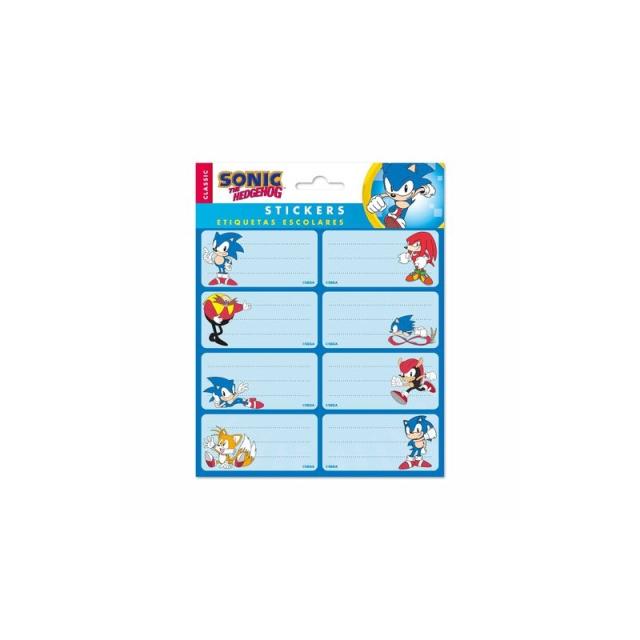 Grupo Erik - ETIQUETA ESCOLAR ERIK 15,8x20 SONIC - Pack de 10 unidades