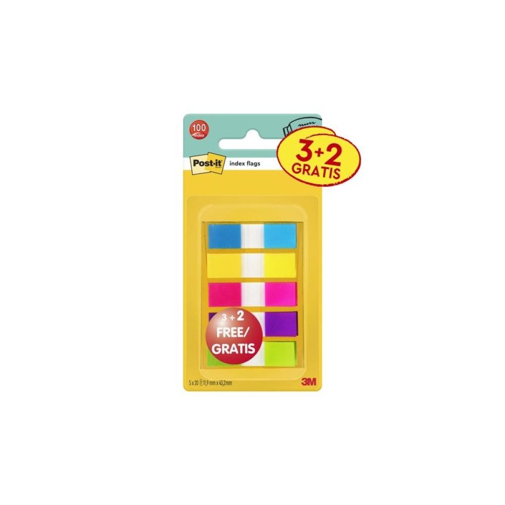 Post-It - TACO BANDERITAS COLORES B/5 - Pack de 24 unidades