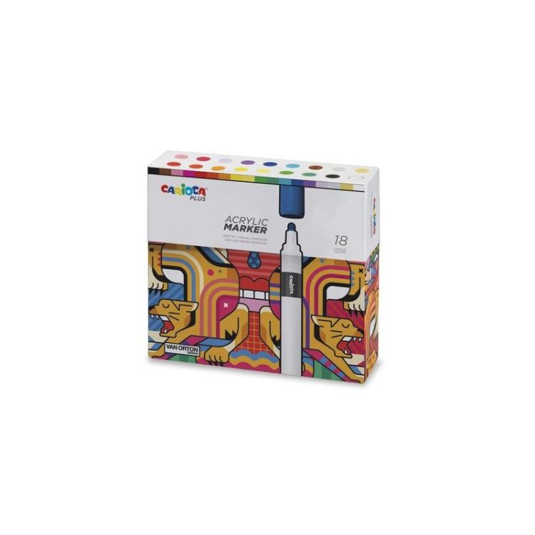 Carioca - ROTUL.ACRILICO CARIOCA PLUS CAJA 18 - Pack de 12 unidades