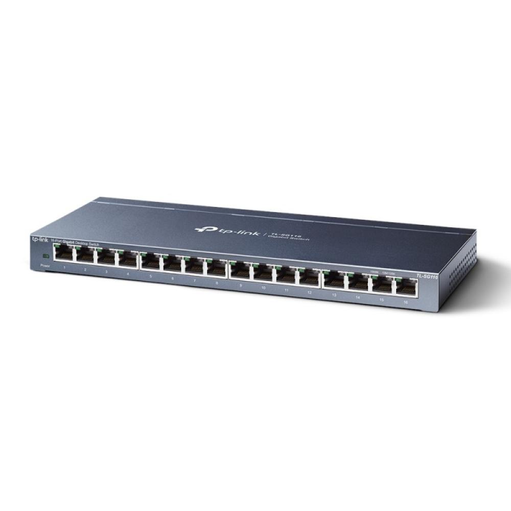 TP-Link - TL-SG116 No administrado Gigabit Ethernet (10/100/1000) Negro