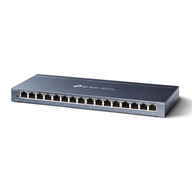 TP-Link - TL-SG116 No administrado Gigabit Ethernet (10/100/1000) Negro