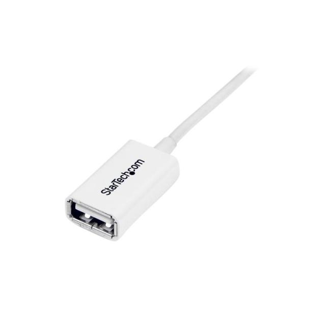 StarTech.com - Cable de 1m de Extensión Alargador USB 2.0 - Macho a Hembra USB A - Extensor - Blanco