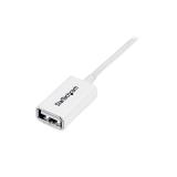 StarTech.com - Cable de 1m de Extensión Alargador USB 2.0 - Macho a Hembra USB A - Extensor - Blanco