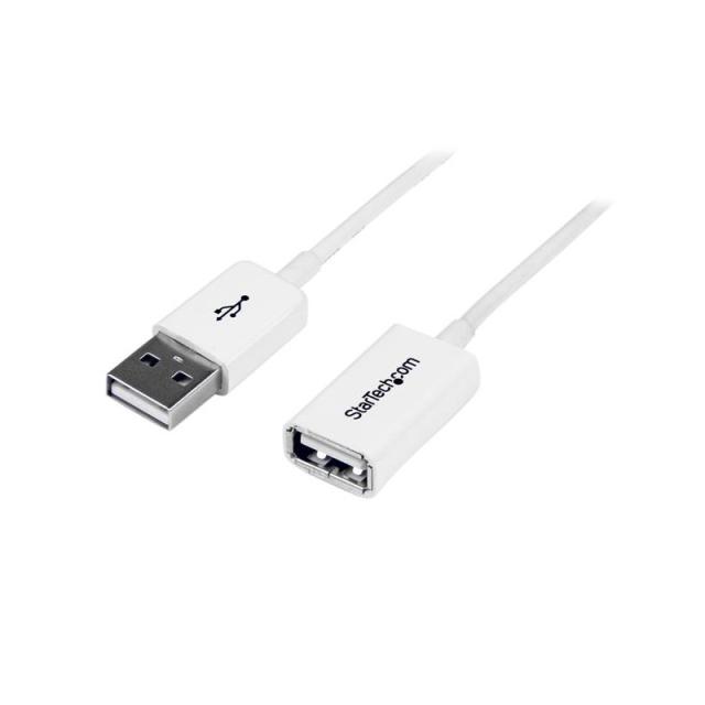 StarTech.com - Cable de 1m de Extensión Alargador USB 2.0 - Macho a Hembra USB A - Extensor - Blanco