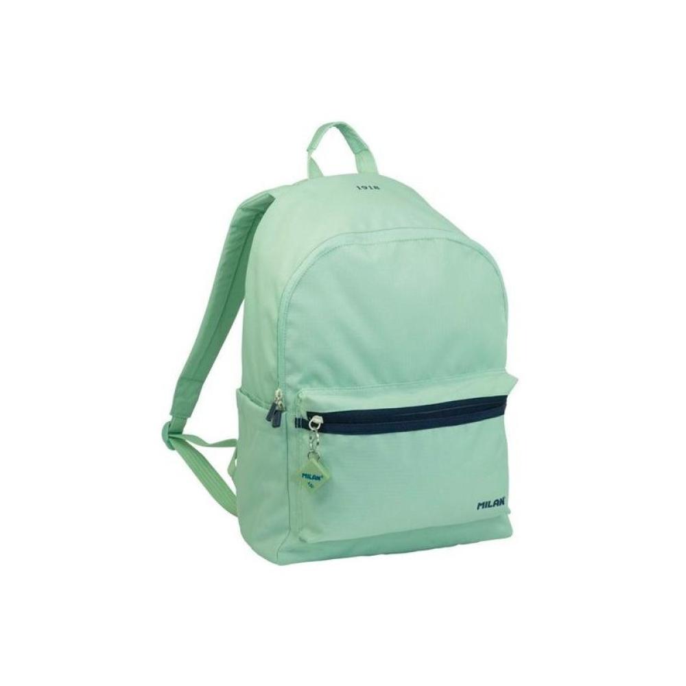 Milan - MILAN MOCHILA ESCOLAR 2 CREMALLERAS 22L SERIE 1918 VERDE