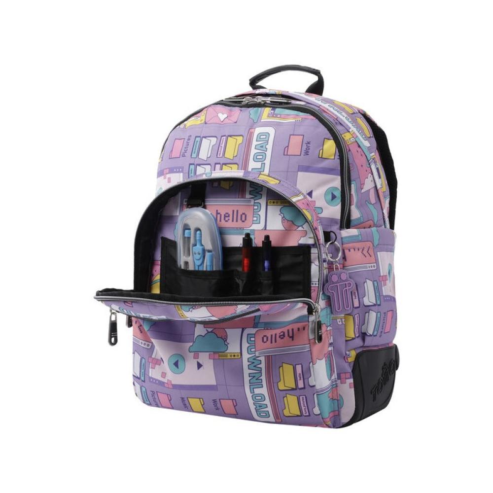 Totto - Crayoles mochila Mochila escolar Multicolor Poliéster