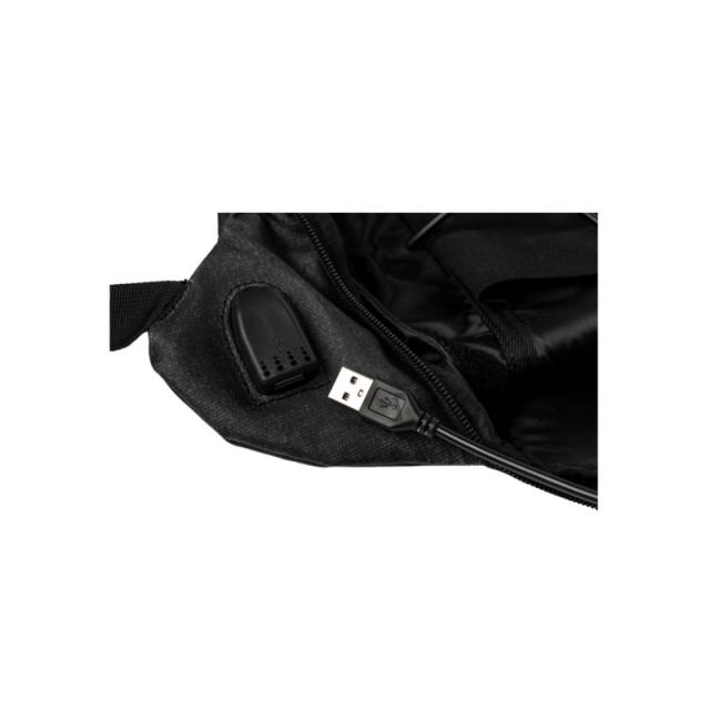 Smile - Mochila Antirrobo Impermeable para Portátil hasta 16 pulgadas The Rock con Puerto USB color Negro