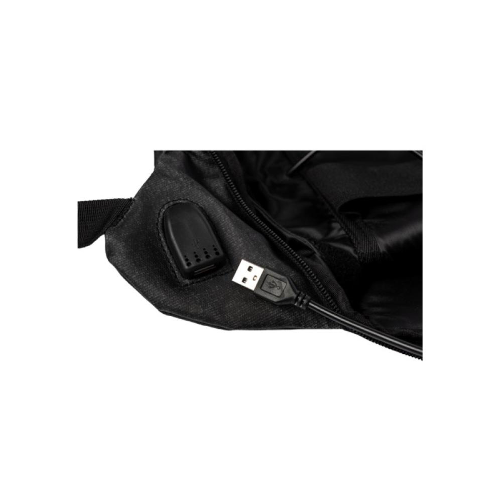 Smile - Mochila Antirrobo Impermeable para Portátil hasta 16 pulgadas The Rock con Puerto USB color Negro