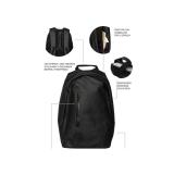 Smile - Mochila Antirrobo Impermeable para Portátil hasta 16 pulgadas The Rock con Puerto USB color Negro