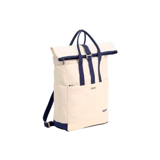 Milan - MILAN MOCHILA URBANA C/CIERRE SUPERIOR ENRROLLABLE 10L SERIE 1918 BEIGE
