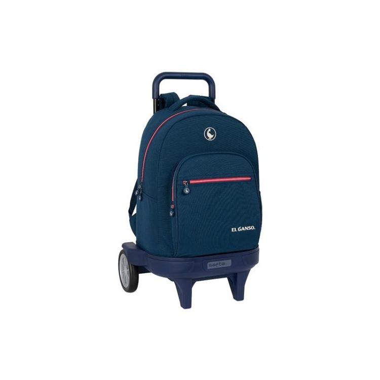 Safta - SAFTA MOCHILA GRANDE C/RUEDAS COMPACT EVOLUTION EXTRAÍBLE EL GANSO CLASSIC AZUL