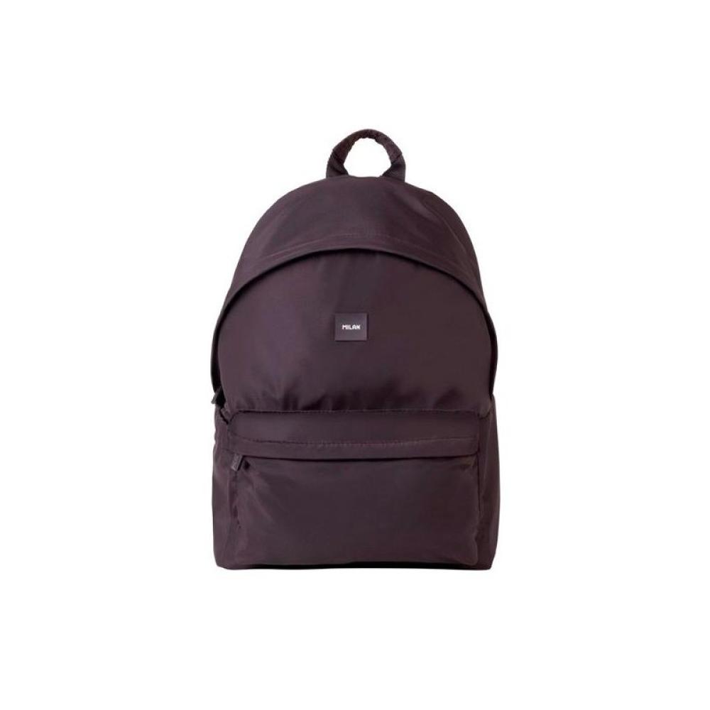 Milan - MILAN MOCHILA ESCOLAR CLÁSICA 2 CREMALLERAS 22L SERIE SHADOW NEGRO