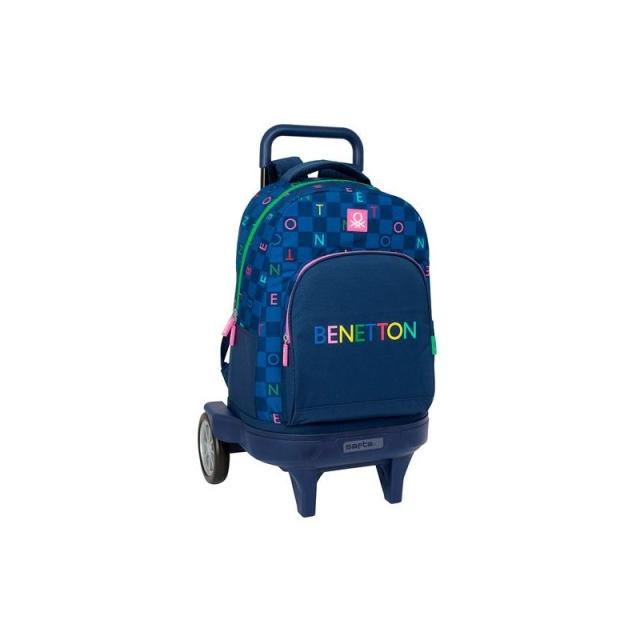 Safta - SAFTA MOCHILA GDE. C/RUEDAS COMPACT EVOL. EXT. BENETTON DAMERO