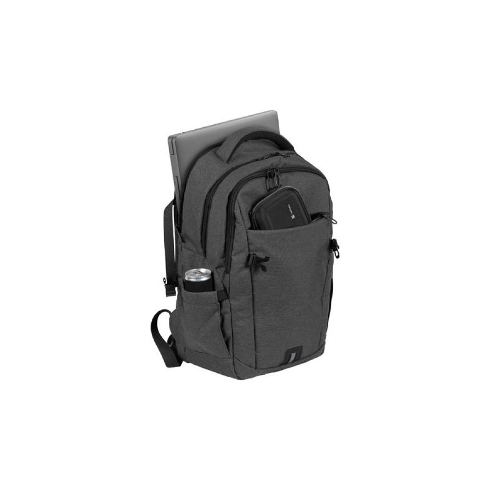NATEC - NTO-2226 mochila City backpack Negro, Gris Poliéster