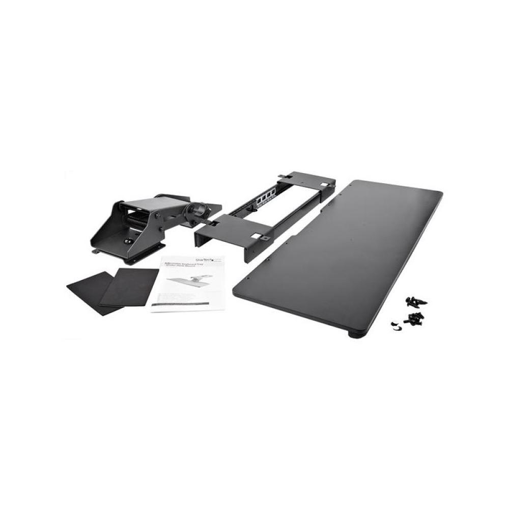 StarTech.com - Bandeja Ajustable para Soporte de Teclado - de Instalación Bajo el Escritorio - de 67cm de Ancho