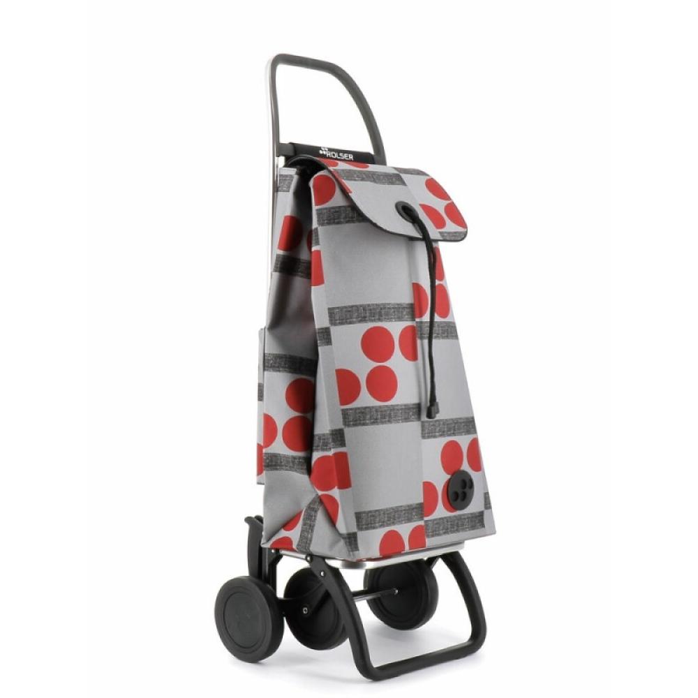 Rolser - I-Max Logos Negro, Gris, Rojo Bolsa para carrito de la compra