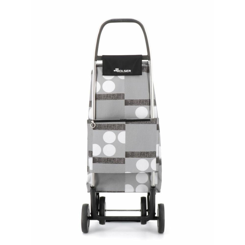 Rolser - I-Max Logos Negro, Gris, Blanco Bolsa para carrito de la compra