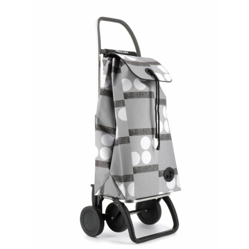 Rolser - I-Max Logos Negro, Gris, Blanco Bolsa para carrito de la compra