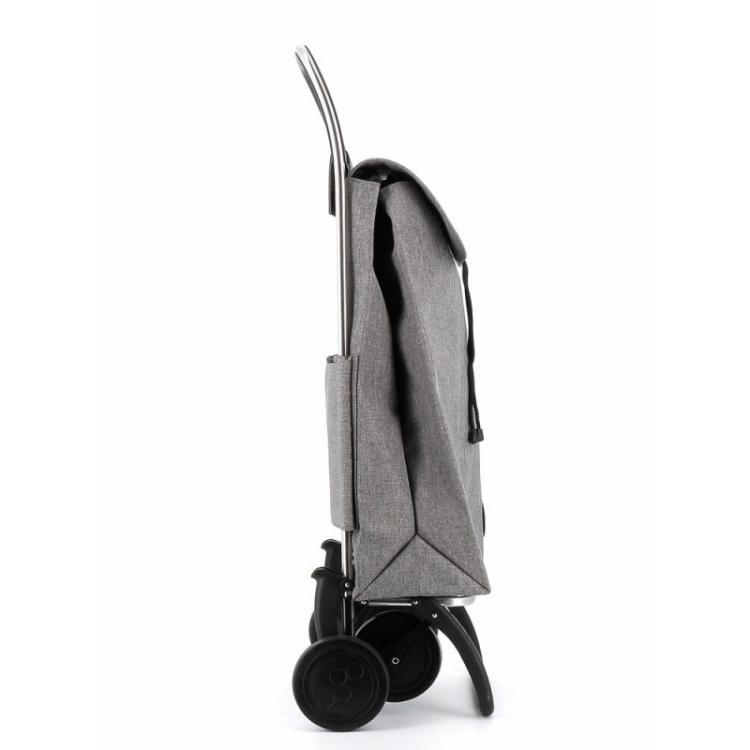 Rolser - I-Max Tweed 4 Negro, Gris Bolsa para carrito de la compra