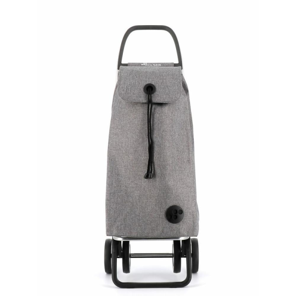 Rolser - I-Max Tweed 4 Negro, Gris Bolsa para carrito de la compra
