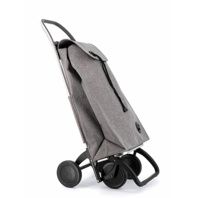 Rolser - I-Max Tweed 4 Negro, Gris Bolsa para carrito de la compra