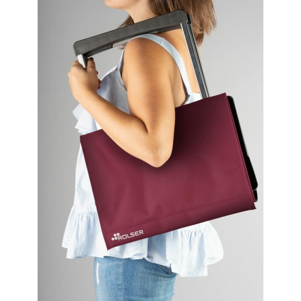 Rolser - PLE001-1060 bolsa de compras Borgoña Bolsa para carrito de la compra