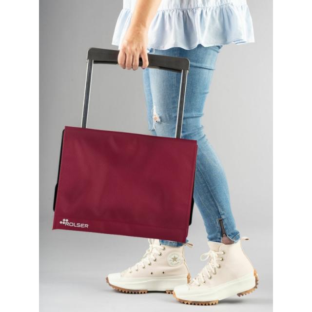 Rolser - PLE001-1060 bolsa de compras Borgoña Bolsa para carrito de la compra