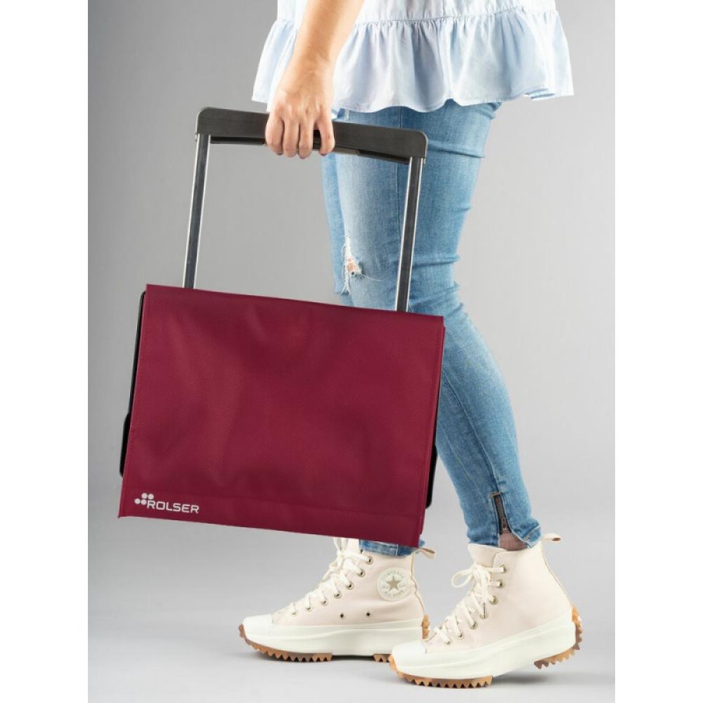 Rolser - PLE001-1060 bolsa de compras Borgoña Bolsa para carrito de la compra