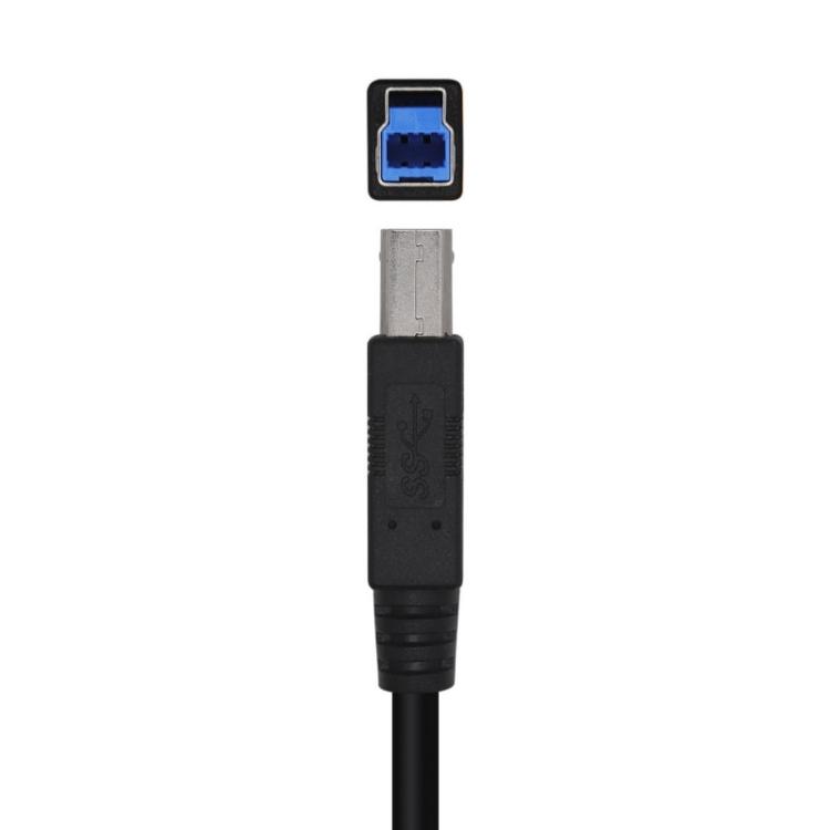 AISENS - Cable USB 3.0 Impresora Tipo A/M-B/M, Negro, 3.0m
