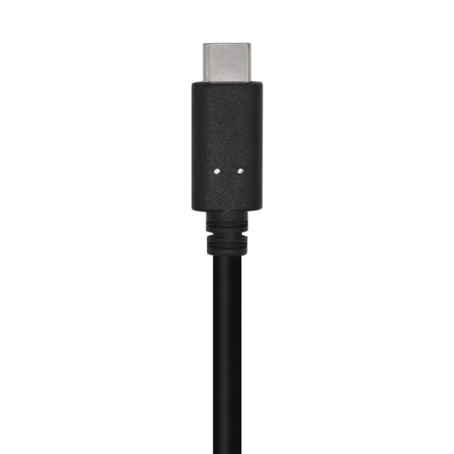 AISENS - Cable USB 3.1 Gen 2 10 Gbps 3 A, Tipo C/M-A/M, Negro, 1.5m