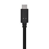 AISENS - Cable USB 3.1 Gen 2 10 Gbps 3 A, Tipo C/M-A/M, Negro, 1.5m