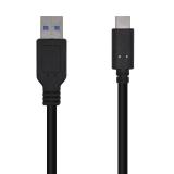 AISENS - Cable USB 3.1 Gen 2 10 Gbps 3 A, Tipo C/M-A/M, Negro, 1.5m