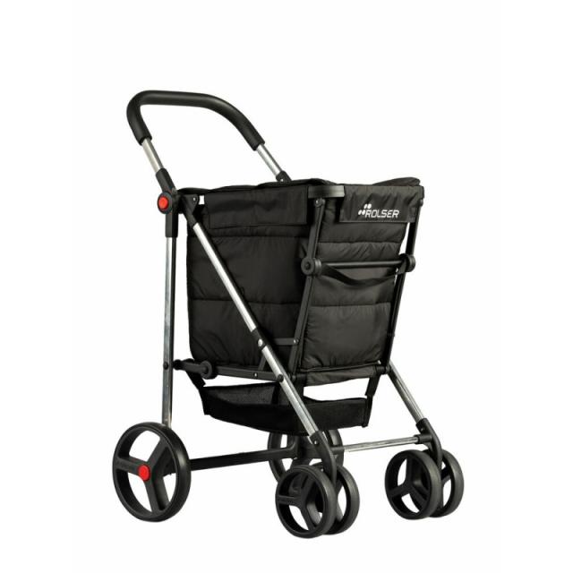 Rolser - BAS001-1023 bolsa de compras Negro Bolsa para carrito de la compra
